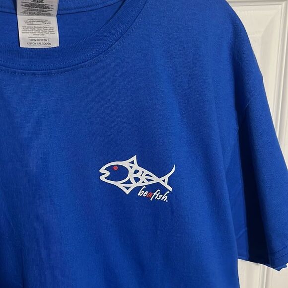🔥🐠 “NWT” BEAFISH (be-a-fish) Graphic Tee - NEW Mens L - Huge back hit graphics - Picture 2 of 12